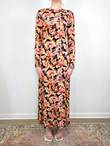Amari LS Jersey Dress in Night Bloom - The Shoe Hive
