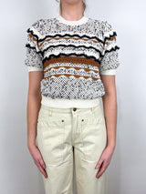 Andira SS Knit Top in Scallop exclusive at The Shoe Hive