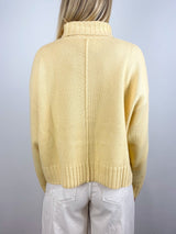 Ari Cropped Turtleneck in Straw - The Shoe Hive
