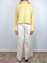 Ari Cropped Turtleneck in Straw - The Shoe Hive