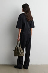 Arkai Drape Tee in Black - The Shoe Hive