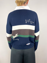 Arther Varsity Knit Rugby Shirt in Multi - The Shoe Hive