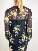Ashlynn Blouse in Black Multi - The Shoe Hive