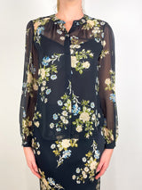 Ashlynn Blouse in Black Multi - The Shoe Hive