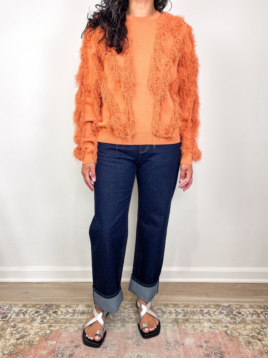 Aubree Long Sleeve Knit Pullover in Tulip exclusive at The Shoe Hive