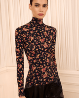 Aurelia LS Jersey Top in Noir Floral - The Shoe Hive