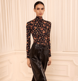 Aurelia LS Jersey Top in Noir Floral - The Shoe Hive