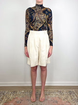 Aurelia LS Jersey Top in Twilight Paisley - The Shoe Hive