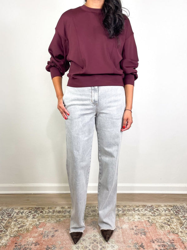 Axel Long Sleeve Top in Mahogany - The Shoe Hive