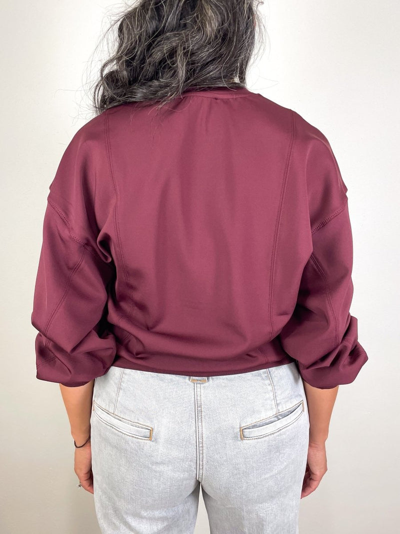 Axel Long Sleeve Top in Mahogany - The Shoe Hive
