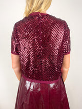 Pixie Top in Mulberry Sequin