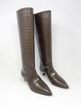 Robyn in Cedar Embossed Croc