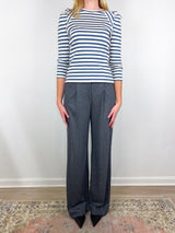 Delano Top in Ecru/Ocean/Dark Umber
