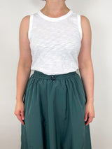 Back Seam Tank in White - The Shoe Hive