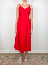 Bardot Dress in Red Flash - The Shoe Hive