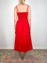 Bardot Dress in Red Flash - The Shoe Hive