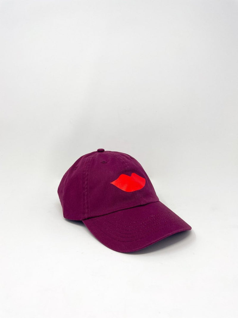 Baseball Hat Lips in Oxblood - The Shoe Hive