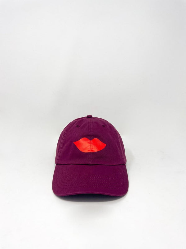 Baseball Hat Lips in Oxblood - The Shoe Hive