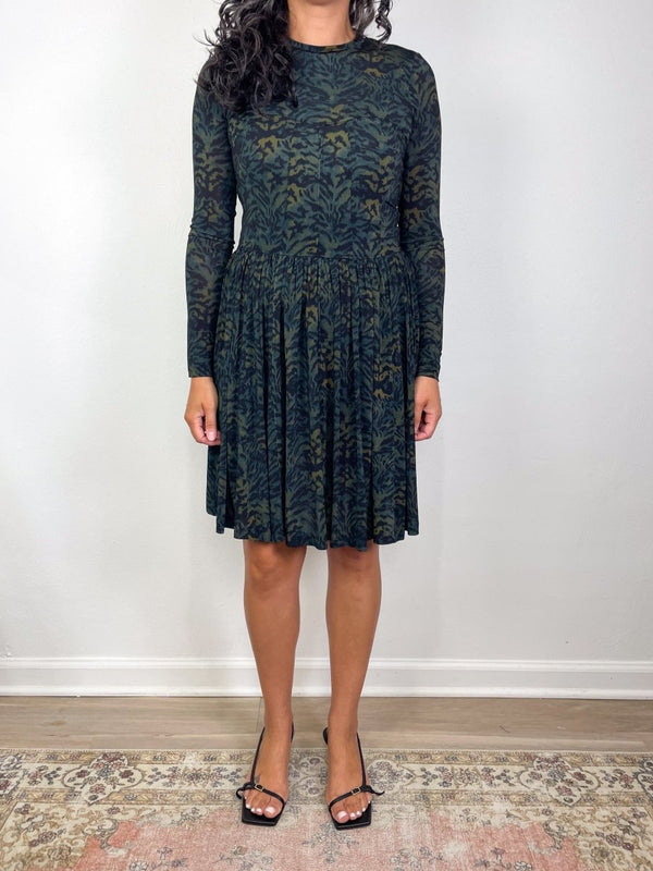 Bendetta Jersey Long Sleeve Mini Dress in Desert Jasper - The Shoe Hive