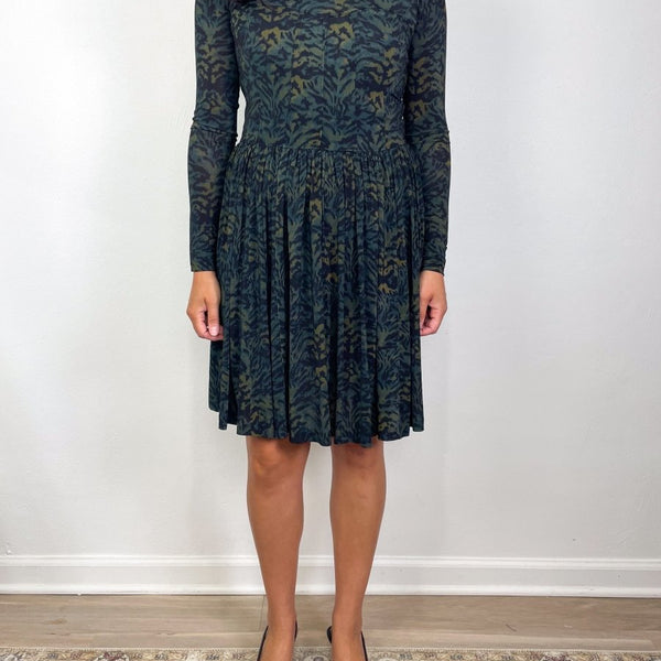 *Ulla Johnson* シルククレーププリントワンピース ドレス ULLA JOHNSON シルククレープデシン ミディ丈シャツワンピース
