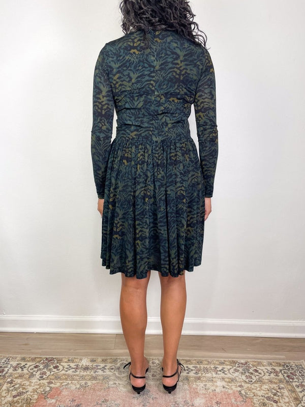 Bendetta Jersey Long Sleeve Mini Dress in Desert Jasper - The Shoe Hive