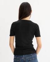 Bergen Short Sleeve Cotton Short Sleeve Shirt in Black - The Shoe Hive