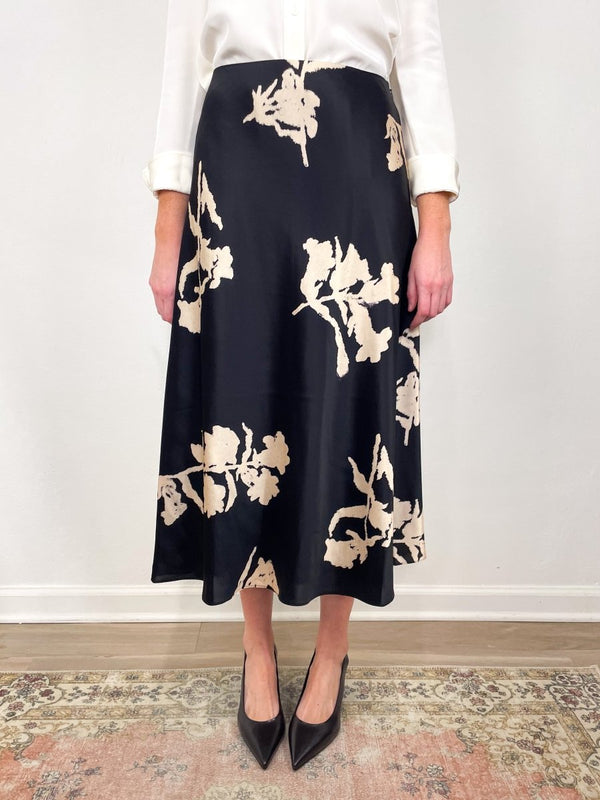 Beth Skirt in Dark Fig/Cream Multi - The Shoe Hive