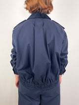 Bio Twill Bomber Jacket w/Removable Corduroy Collar in Dark Navy - The Shoe Hive