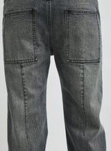 Black Stretch Selvedge Denim Charlotte Jean in Vintage Black - The Shoe Hive