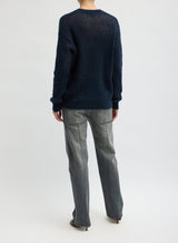 Black Stretch Selvedge Denim Charlotte Jean in Vintage Black - The Shoe Hive