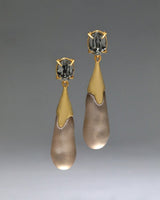 BonBon Crystal Small Teardrop Earring in Chocolate - The Shoe Hive