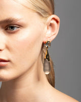 BonBon Crystal Small Teardrop Earring in Chocolate - The Shoe Hive