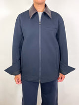 Bonded Twill Unisex Workmens Jacket in Navy - The Shoe Hive