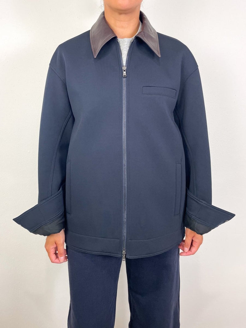 Bonded Twill Unisex Workmens Jacket in Navy - The Shoe Hive