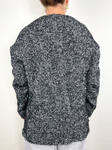 Boucle Tweed Cardigan Coat in Black/Ivory Multi - The Shoe Hive