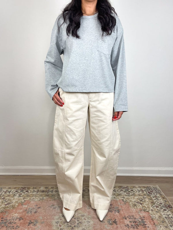 Boxy Tee in Heather Grey - The Shoe Hive