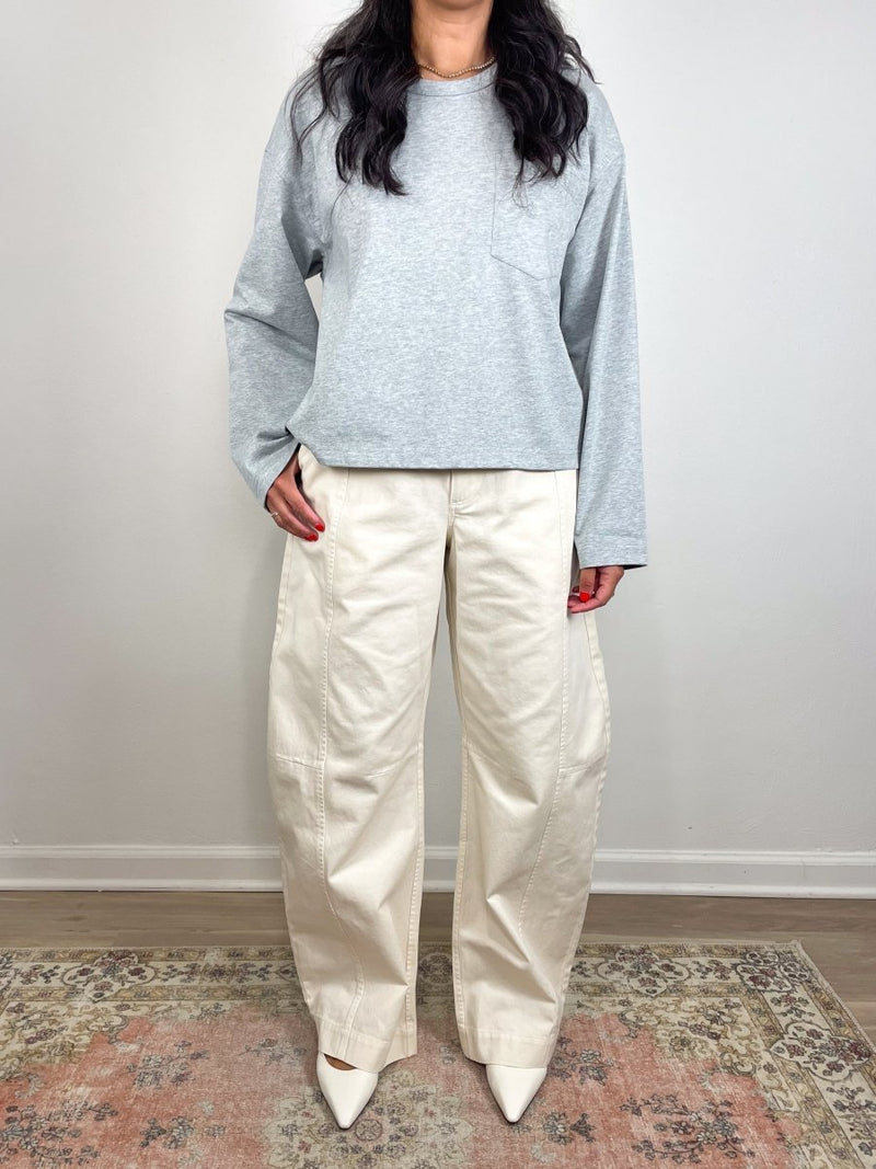 Boxy Tee in Heather Grey - The Shoe Hive