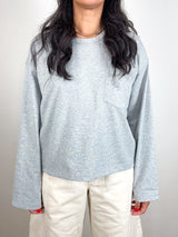 Boxy Tee in Heather Grey - The Shoe Hive