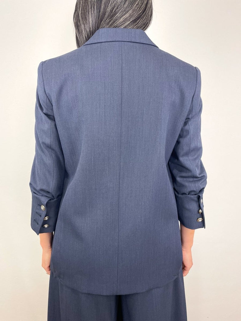 Boyfriend Blazer in Indigo - The Shoe Hive