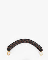 Braided Leather Top Handle in Black/Chocolate - The Shoe Hive
