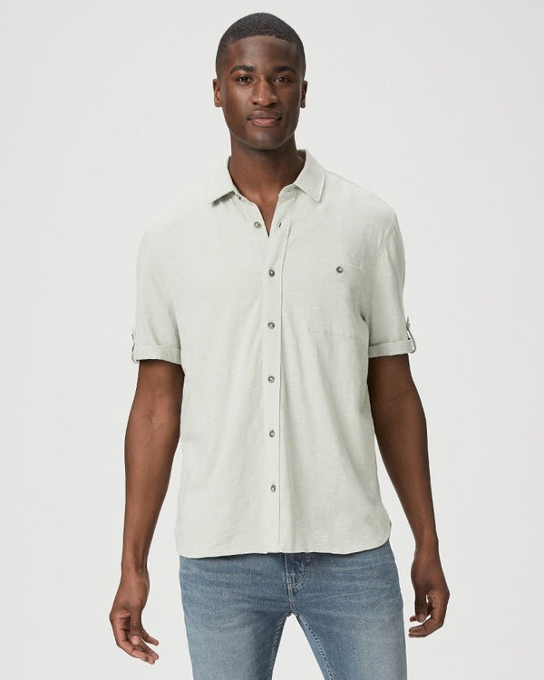 Brayden Short Sleeve With Roll Tab in Garden Mint - The Shoe Hive