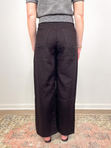 Brynn Drawstring Pant in Chocolate - The Shoe Hive