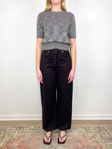 Brynn Drawstring Pant in Chocolate - The Shoe Hive