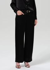 Brynn Japanese Hammered Satin Trouser - The Shoe Hive