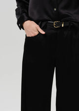 Brynn Japanese Hammered Satin Trouser - The Shoe Hive