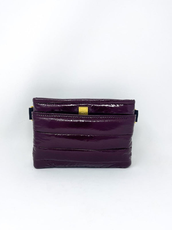 Bum Bag Crossbody in Glossy Deep Burgundy - The Shoe Hive