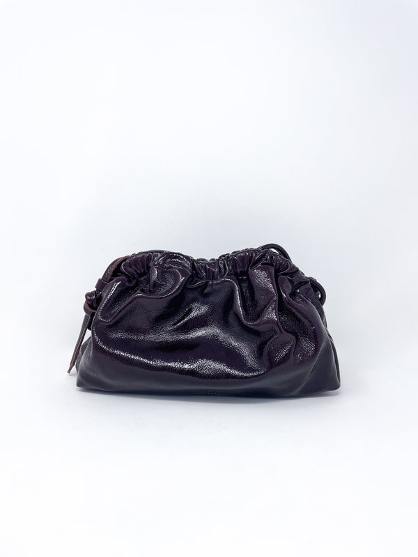 Mini Cloud Clutch in Aubergine