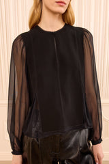 Lucette LS Blouse in Noir