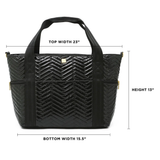 Jetset Wingman Moto Quilting in Black Patent Nylon