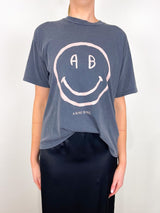 Cade Tee Smiley in Washed Grey - The Shoe Hive